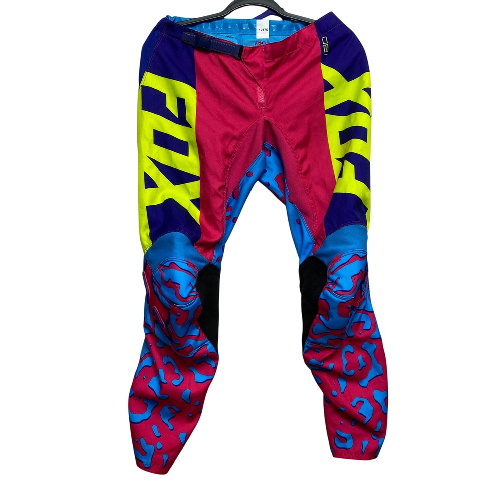 Fox Motocross Pants Kids 5-6 Pink 180 Graphic Print Padded Knee